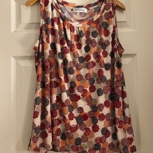 Kasper XL Circle Print Shell